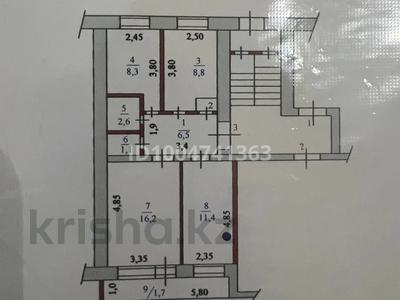 3-бөлмелі пәтер · 55 м² · 1/2 қабат, Тауелсиздик 114 — Калабаева, бағасы: 23 млн ₸ в 