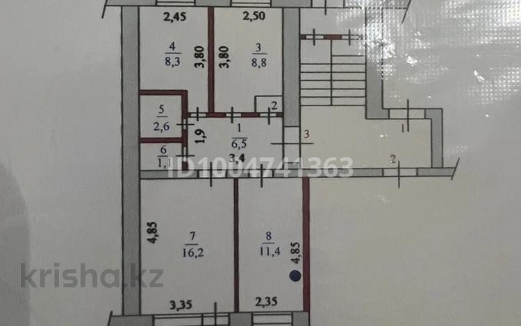 3-комнатная квартира · 55 м² · 1/2 этаж, Тауелсиздик 114 — Калабаева за 23 млн ₸ в  — фото 8