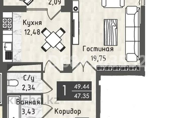 1-комнатная квартира, 49 м², 12/22 этаж, Акмешит 1 за 35 млн 〒 в Астане, Есильский р-н — фото 2