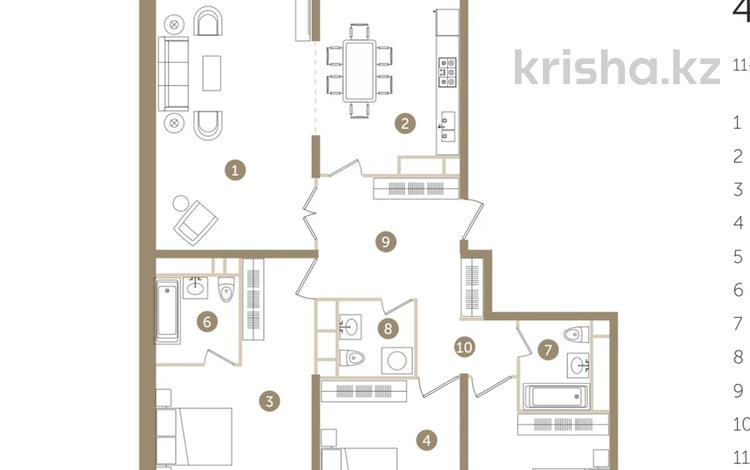 4-комнатная квартира · 142 м², Розыбакиева 197/2 за 145.5 млн ₸ в Алматы, Бостандыкский р-н — фото 2