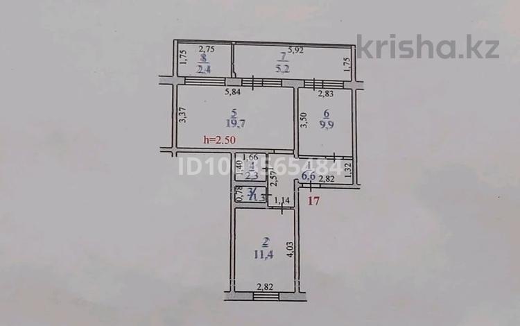 2-бөлмелі пәтер · 58.8 м² · 1/4 қабат, Тонкуруш 8 — Школа Баумана, бағасы: 18 млн ₸ в Таразе — фото 2