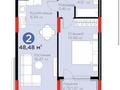 2-комнатная квартира · 48.48 м² · 14/14 этаж, Е 915 17 за ~ 28 млн ₸ в Астане, Есильский р-н — фото 9