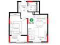 2-бөлмелі пәтер · 52.4 м² · 4/18 қабат, Сыганак 26/2 — Хан Шатыр, школы, школы Binom, детские садыСтроится ECO PARK, бағасы: ~ 41.4 млн ₸ в Астане