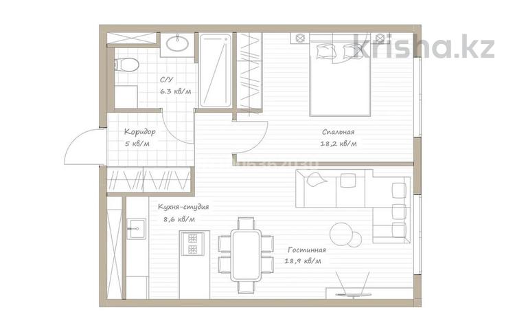 2-комнатная квартира · 57 м² · 10/16 этаж, Кулманова — Ерниязова за 37 млн ₸ в Атырау — фото 2