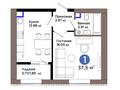 1-комнатная квартира · 37.5 м², Е 909 29 за ~ 27.9 млн 〒 в Астане, Нура р-н — фото 3