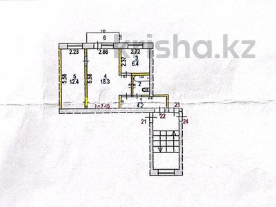2-бөлмелі пәтер · 46 м² · 3/4 қабат, Сары-арқа 48, бағасы: 6.4 млн ₸ в Топаре