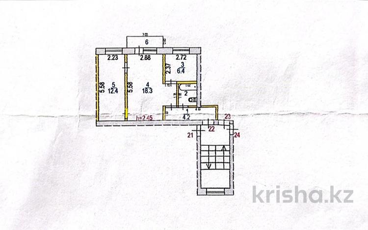 2-бөлмелі пәтер · 46 м² · 3/4 қабат, Сары-арқа 48, бағасы: 6.4 млн ₸ в Топаре — фото 2