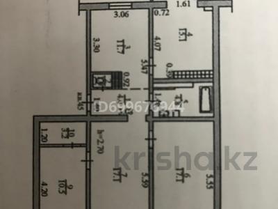 4-комнатная квартира · 85.9 м² · 3/5 этаж, мкр Мамыр-2 8 за ~ 62 млн 〒 в Алматы, Ауэзовский р-н