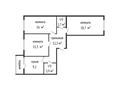 3-бөлмелі пәтер · 79.5 м² · 2/9 қабат, Назарбаева 235, бағасы: ~ 35.8 млн ₸ в Костанае — фото 17
