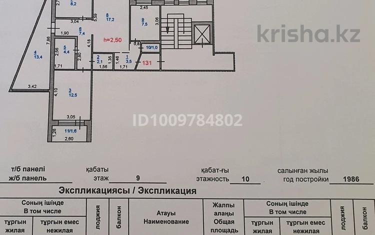 4-комнатная квартира · 78.8 м² · 9/10 этаж, Набережная 7 — 8 лицей,Астана, Набережная,Империал за 34.8 млн ₸ в Павлодаре — фото 14