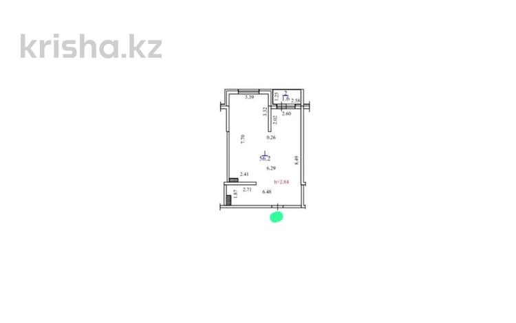 2-бөлмелі пәтер · 57.8 м² · 4/7 қабат, мкр Томирис, Рыскулова 103/6, бағасы: 39 млн ₸ в Алматы, Алатауский р-н — фото 2