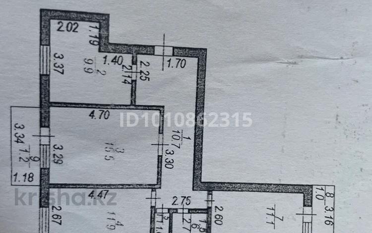 3-бөлмелі пәтер · 65.1 м² · 1/3 қабат, Брусиловского 15/7, бағасы: 30 млн ₸ в Астане, р-н Байконур — фото 2