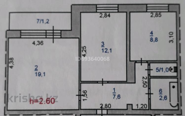 2-комнатная квартира, 52.4 м², 6/10 этаж, М.Жусупа 52 за 13.5 млн 〒 в Экибастузе — фото 10