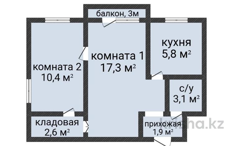 2-комнатная квартира · 42 м² · 2/5 этаж, Гоголя 87 за 18.4 млн ₸ в Костанае — фото 3