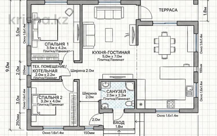 Отдельный дом · 3 комнаты · 99 м² · 7 сот., Лазо 13 за 4.9 млн ₸ в Усть-Каменогорске — фото 2