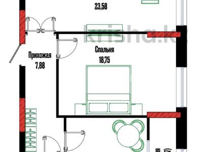 2-комнатная квартира · 67 м² · 7/16 этаж, Бухар жырау 12/2, 12/3 — Самал парк за 47 млн ₸ в Астане, Есильский р-н