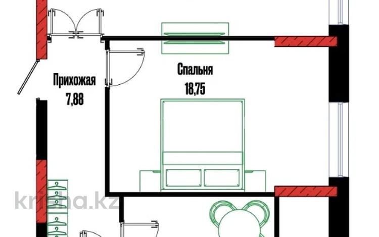 2-комнатная квартира · 67 м² · 7/16 этаж, Бухар жырау 12/2, 12/3 — Самал парк за 47 млн ₸ в Астане, Есильский р-н — фото 2