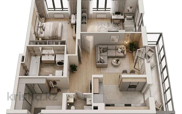 3-бөлмелі пәтер · 100 м² · 12/12 қабат, Аскарова 12 к3 — Саина Аскарова, бағасы: 90 млн ₸ в Алматы, Ауэзовский р-н — фото 11