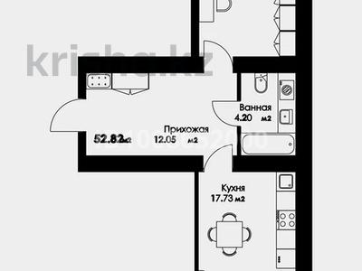 2-бөлмелі пәтер · 52.8 м² · 12/12 қабат, Чингиз Айтматов 65, бағасы: 27 млн ₸ в Астане, Нура р-н