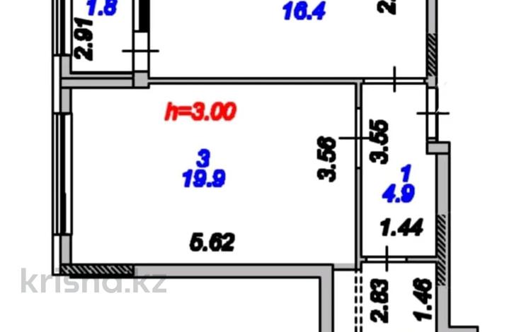 2-бөлмелі пәтер, 48 м², 3/9 қабат, Керей и Жанибек хандар 42 — Президентский парк, бағасы: 24.5 млн 〒 в Астане, Есильский р-н — фото 2