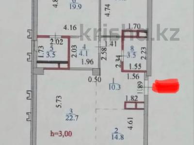 3-бөлмелі пәтер, 94.3 м², 5/17 қабат, Анет баба 7, 7/1, 7/2, бағасы: 36.5 млн 〒 в Астане, Есильский р-н