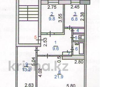 3-комнатная квартира · 67.6 м² · 1/2 этаж, Бородина 174 за 12 млн ₸ в Костанае