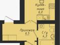 2-бөлмелі пәтер · 48.6 м² · 2/12 қабат, Ұлы дала - Қазыбек би, бағасы: 24.5 млн ₸ в Астане, Нура р-н
