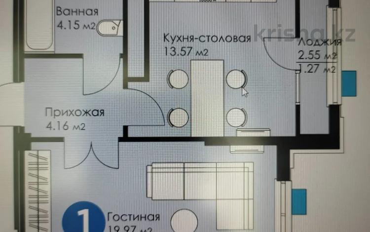 1-комнатная квартира, 43.5 м², 4/16 этаж, Сырым батыра 99/3 за 21.5 млн 〒 в Шымкенте — фото 15
