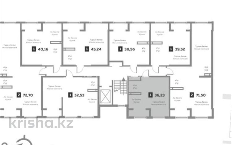 1-комнатная квартира · 37.5 м² · 3/9 этаж, Бурундайская 91 за 17.7 млн 〒 в Алматы, Жетысуский р-н — фото 2