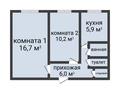 2-бөлмелі пәтер · 43.5 м² · 1/5 қабат, Шаяхметова 171, бағасы: 17 млн ₸ в Костанае