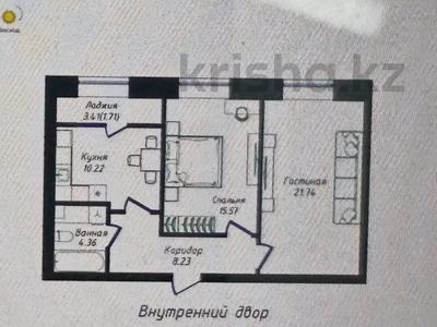 2-комнатная квартира · 61.9 м² · 6/12 этаж, Жубан Молдагалиев 6г за 36 млн ₸ в Астане, Нура р-н