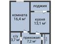 1-бөлмелі пәтер · 44.5 м² · 1/4 қабат, Мкр. Береке 56, бағасы: 27 млн ₸ в Костанае — фото 2
