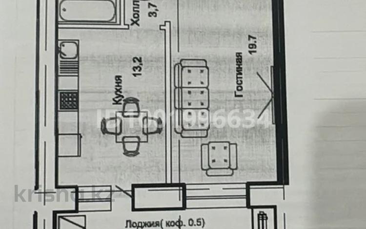 1-комнатная квартира · 42 м² · 11/12 этаж, Тауелсиздик 34/8 — дом строится за 13.5 млн 〒 в Астане, Алматы р-н — фото 2