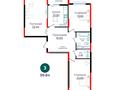3-бөлмелі пәтер · 99.84 м², Е 882 40, бағасы: 40.2 млн ₸ в Астане — фото 4