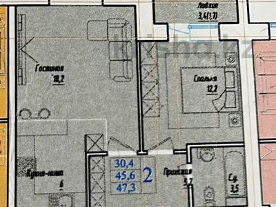 2-комнатная квартира, 47.3 м², 5/5 этаж, Габдуллина 27 за ~ 11.4 млн 〒 в Кокшетау