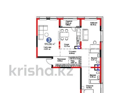 3-комнатная квартира · 100 м², Кульджинский тр-т 80/1 — Aport mall, dream city promenade за 100 млн ₸ в Алматы, Медеуский р-н