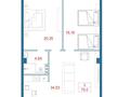 2-бөлмелі пәтер · 79 м² · 3/4 қабат, МТФ 3, бағасы: 79 млн ₸ в Алматы — фото 4