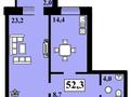 1-бөлмелі пәтер · 52.4 м² · 2/5 қабат, Дулатова 89 — А. Посмакова 64, бағасы: ~ 28.8 млн ₸ в Семее — фото 9