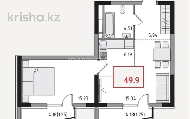 2-комнатная квартира · 50 м² · 1/5 этаж, Карасай батыра 12/1 за 26.5 млн 〒 в  — фото 2
