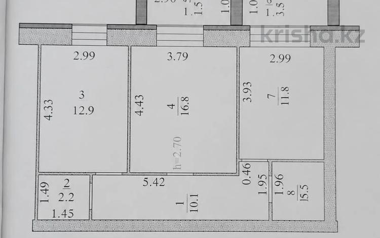 2-бөлмелі пәтер · 60.3 м² · 5/9 қабат, мкр. Алтын орда 13/1, бағасы: 21 млн ₸ в Актобе — фото 2