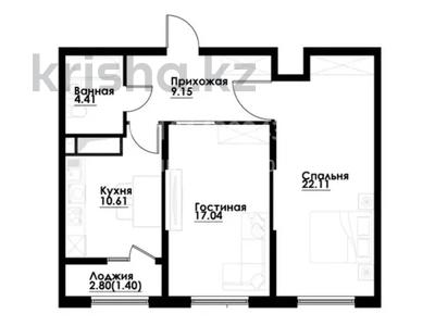 2-комнатная квартира · 65 м² · 5/12 этаж, ул. Фадеева, 38г 1 за 45 млн ₸ в Алматы, Алатауский р-н