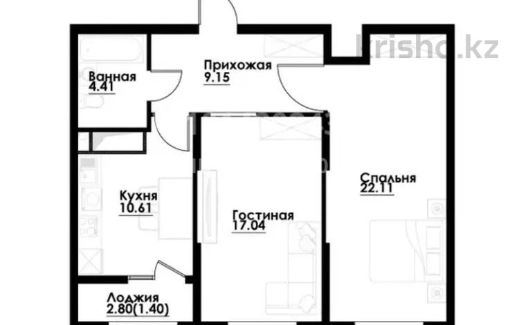 2-комнатная квартира · 65 м² · 5/12 этаж, ул. Фадеева, 38г 1 за 45 млн ₸ в Алматы, Алатауский р-н — фото 2