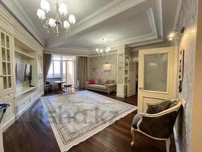 2-комнатная квартира, 106 м², 3/8 этаж помесячно, Омаровой 37 за 600 000 〒 в Алматы, Медеуский р-н