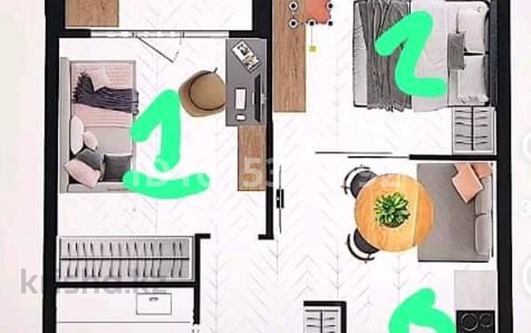 2-бөлмелі пәтер · 44 м² · 1/12 қабат, Жошы хана 13, бағасы: 32 млн ₸ в Астане, Есильский р-н — фото 2