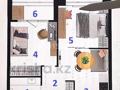 2-комнатная квартира · 44 м² · 1/12 этаж, Жошы хана 13 за 32 млн ₸ в Астане, Есильский р-н