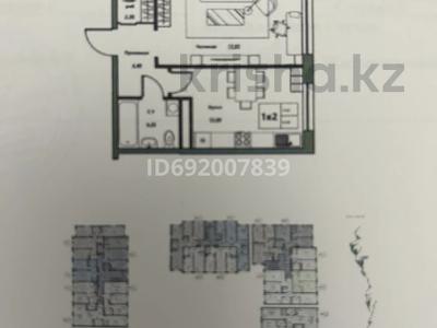 1-комнатная квартира, 43.62 м², 3/4 этаж, мкр Нуршашкан (Колхозши), ул Алатау уч 40 за 23.5 млн 〒 в Алматы, Турксибский р-н