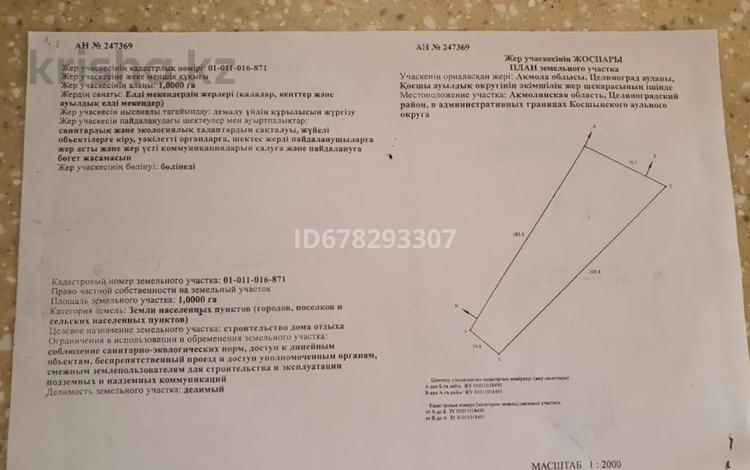 Жер телімі · 1 га, Косшы, бағасы: 170 млн ₸ — фото 2