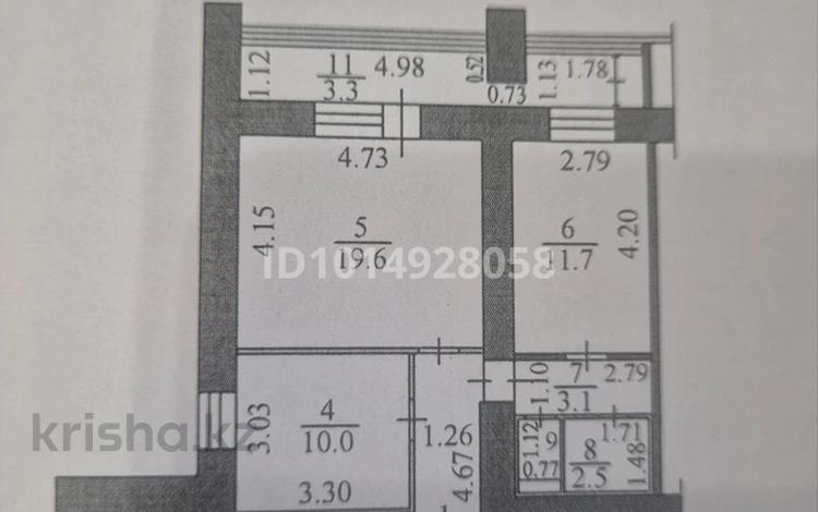 3-бөлмелі пәтер · 67.7 м² · 8/16 қабат, Протозанова 143 — мкр "Стрелка", бағасы: 42 млн ₸ в Усть-Каменогорске — фото 2