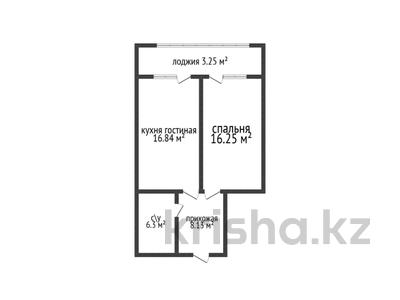 1-комнатная квартира · 50.75 м² · 5/10 этаж, Карбышева 87 за 25.5 млн 〒 в Костанае