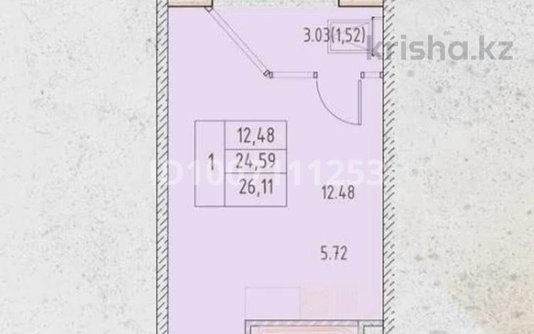 1-бөлмелі пәтер · 27 м² · 3/12 қабат, мкр Аккент новый дом, бағасы: 19.8 млн ₸ в Алматы, Алатауский р-н — фото 2